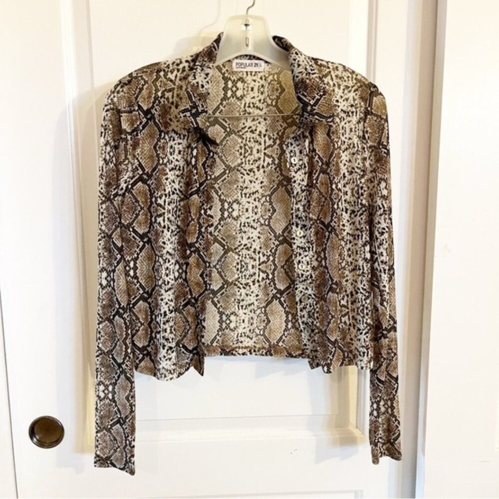 Popular 21 Button Up Blouse